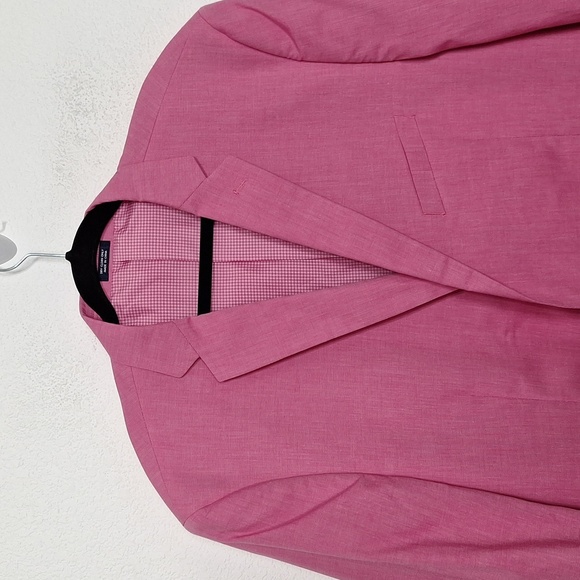 Saddlebred Men’s Classic Preppy Pink Cotton 2 Button Blazer Sport Coat Size 48R - Picture 2 of 11